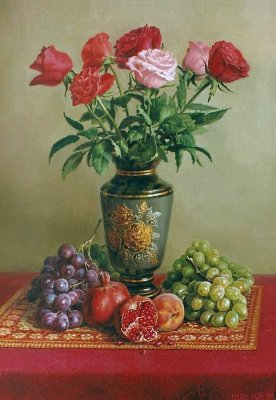 Ваза с розами