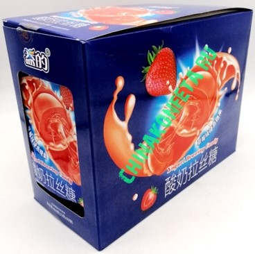 8656/1  Конфеты Yogurt Drawing Candy КЛУБНИКА (12бл*20шт*23гр)