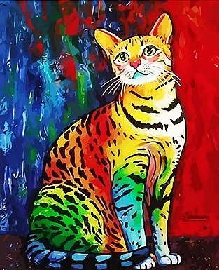 Радужная кошка