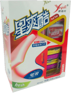 Жев.резинка+осв.пластинки FRESH Клубника (12бл*20шт *12,8гр