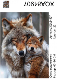 XQA84907 Мозаика 40*50 круг.стразы Под заказ 