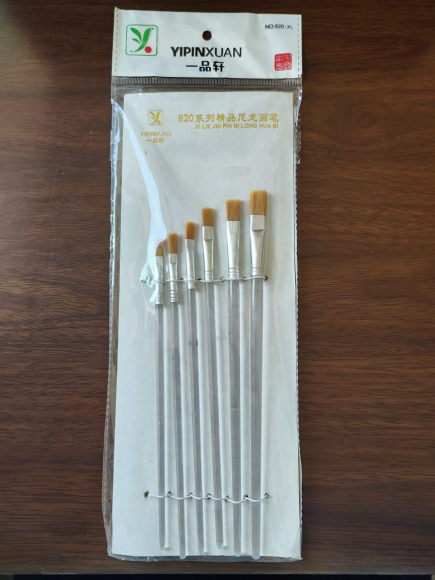 820-XL Кисти плоские, 6шт.