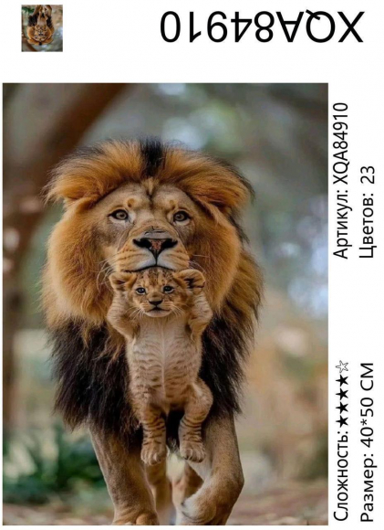 XQA84910 Мозаика 40*50 круг.стразы Под заказ