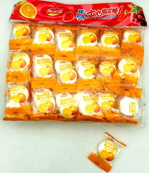 Маршмеллоу с джемом Апельсин (1кор*30уп*75шт*150гр) Маршмеллоу с джемом Апельсин (1кор*30уп*75шт*150гр)