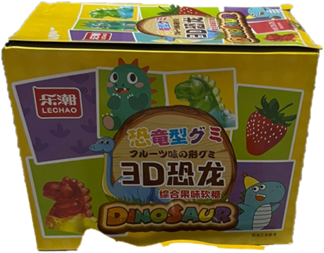 Конфеты LECHAO 3D ДИНОЗАВРЫ (12бл*20бл*23гр)
