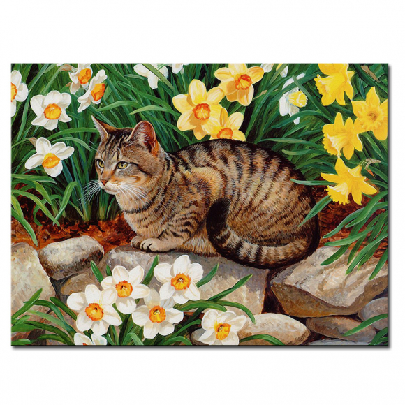 Кот в цветах