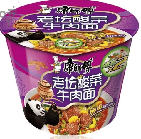 Лапша Kang Shi Fu  квашенная капуста и говядина 12 шт.