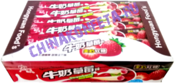 3085 Тянучка Goodtaste Sour Strawberry And Milk (16бл*30шт*16гр)