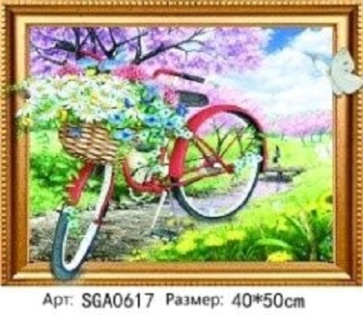 SGA 0617 Велосипед с цветами