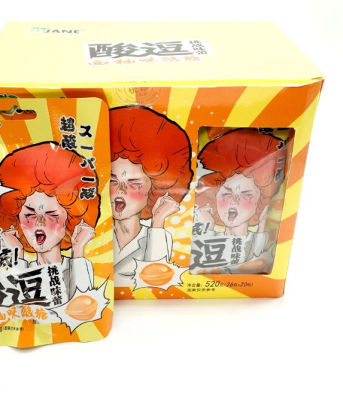 Кислая леденцовая карамель Yunhu Delicious со вкусом Грейпфрута UJANE (12бл*20шт*26гр)