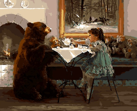 8040 Девочка и медведь
